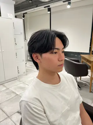 ショート カラー パーマ メンズ 🏆メンズヘア特化 🥇代表りんぺーのヘアスタイル