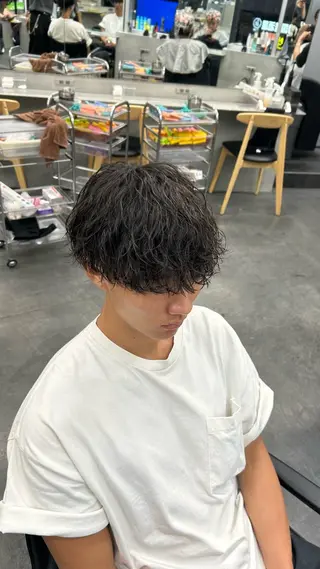 パーマ メンズ 藤平海音/fifth PARKのヘアスタイル