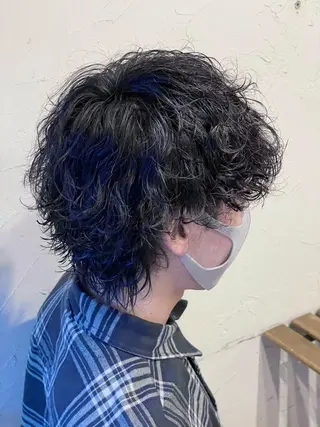 ミディアム パーマ メンズ メンズ特化/パーマ指 名No.1/百瀬太郎のヘアスタイル