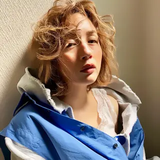 ミディアム カラー a rikaのヘアスタイル