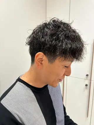 パーマ メンズ FLUNSいわき所属・岩岸 すずのヘアスタイル