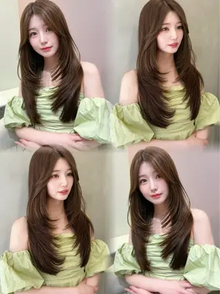 ロング カラー 大宮レイヤーカット ハッシュ 柏崎颯刀のヘアスタイル