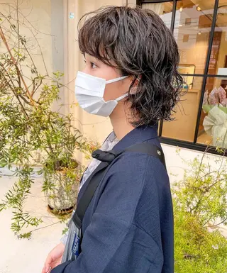 パーマ 和泉市フルール 吉田　瞬也のヘアスタイル