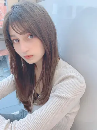 ロング カラー ヘアアレンジ 【公式】amble luxe池袋東口🩷のヘアスタイル