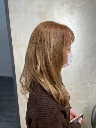 ミディアム カラー blanc hair 西中島MASARUのヘアスタイル