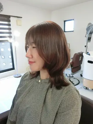 ミディアム カラー ma cherie 　naoのヘアスタイル