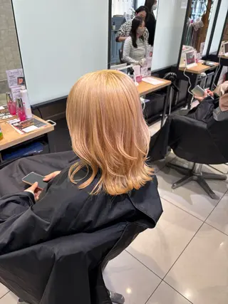 ミディアム カラー 韓国髪質改善艶カラー /レイヤー/miyuのヘアスタイル