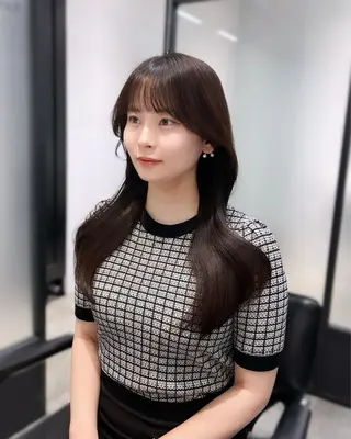 ロング 韓国レイヤーカット 髪質改善▫️水野有真のヘアスタイル