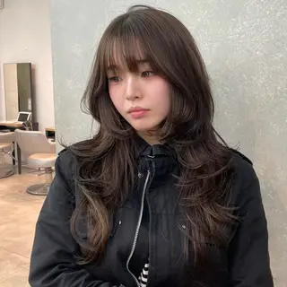 ロング カラー 韓国ヘア/グレージュ kanako🤍🫧のヘアスタイル
