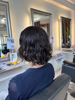 ミディアム カラー パーマ オダセイナ /石橋阪大前のヘアスタイル
