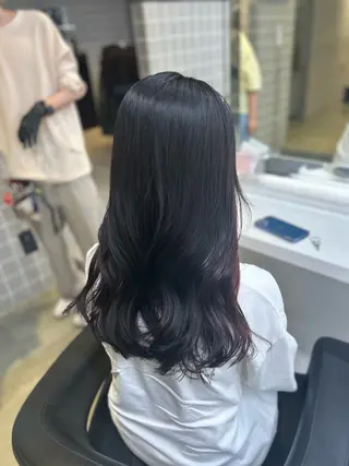 ロング カラー パーマ ヘアアレンジ メンズ ブリーチなしカラー/ ブラウン/レイヤーのヘアスタイル