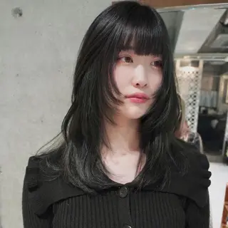 セミロング カラー ras hairdesign所属・心斎橋 ママ美容師 笹 友加里のヘアスタイル