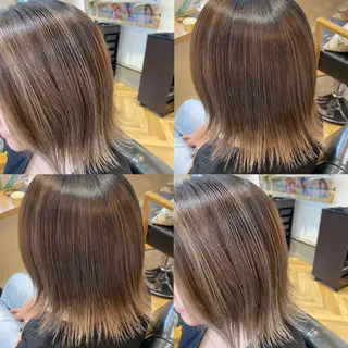 ミディアム カラー 艶カラー/韓国顔周り 🎀mamiのヘアスタイル