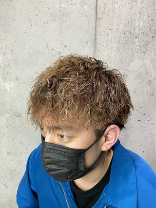 パーマ メンズ メンズブリーチカラー /パーマ ごーた立川のヘアスタイル