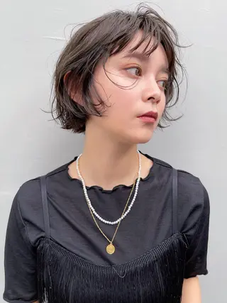 ショート カラー ヘアアレンジ GiseL天神カラー 髪質改善/ブリーチのヘアスタイル