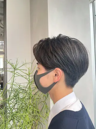 ショート メンズ 渋谷レイヤーカット/ 暖色艶カラー🩵高橋のヘアスタイル