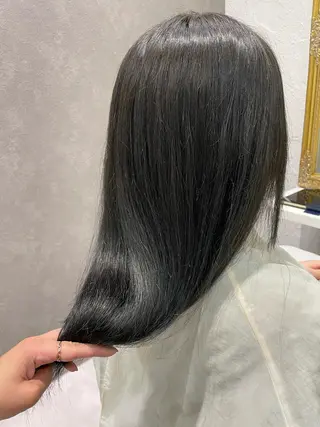 セミロング カラー パーマ ヘアアレンジ chill所属・福冨 まゆのヘアスタイル