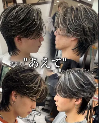 メンズ 白髪ぼかし/白髪 メッシュ/ゆうとのヘアスタイル