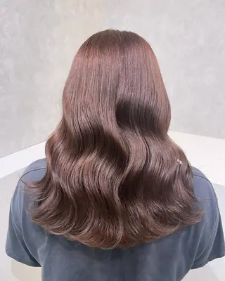 セミロング カラー 韓国ヘア🇰🇷透明 感カラー/yui💞のヘアスタイル