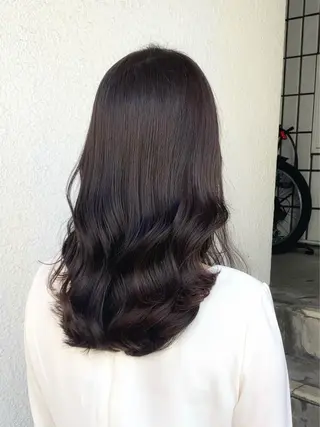 セミロング カラー ✨️美髪矯正×似合わ せ艶カラー✨藤田透のヘアスタイル