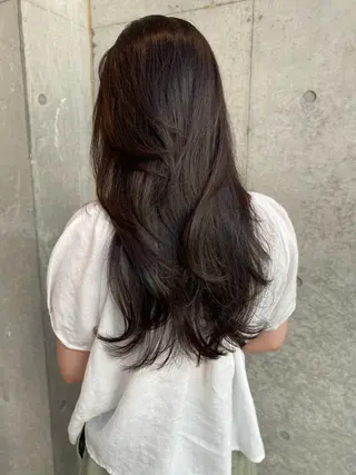 ロング カラー レイヤー/柔色 カラー/SAkiのヘアスタイル