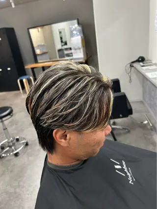 セミロング カラー パーマ メンズ 立川韓国メンズヘア ニュアンスパーマ安井のヘアスタイル