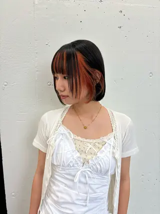 ミディアム カラー ヘアアレンジ 夕羽夢🍓矢場/ 透明感カラーのヘアスタイル