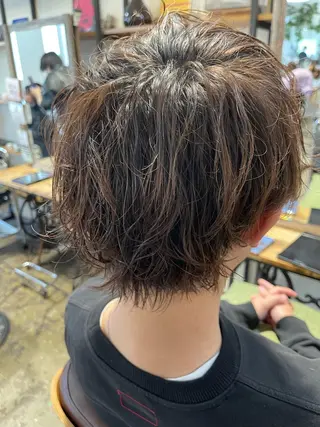 ショート カラー パーマ 久保田 和正のヘアスタイル