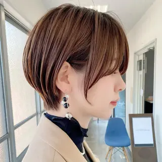 ショート カラー ヘアアレンジ maoブリーチ無し 似合わせカラーのヘアスタイル