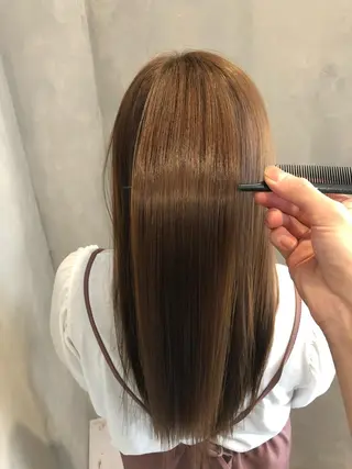 ロング カラー 縮毛矯正⭐️ 桜場裕一のヘアスタイル