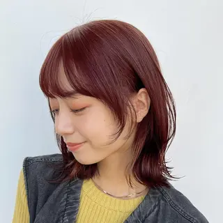 ミディアム カラー 🌱ボブ/レイヤー/ ベージュ/あやみ✨のヘアスタイル