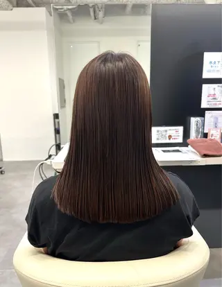 ミディアム アンニュイヘア/ 顔周りカット/眞弓萌のヘアスタイル