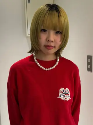 ミディアム 垢抜け/レイヤー/ ハイトーン/アスナのヘアスタイル