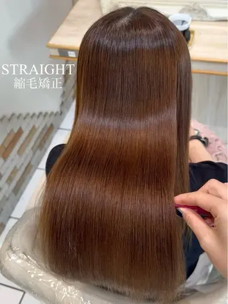 ロング 縮毛矯正🍒韓国風 カラー🎀rikaのヘアスタイル