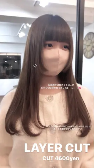 ロング Rr SALON MEIEKI ANNEX所属・松岡優菜／半個室♡ 似合わせカットカラーのヘアスタイル