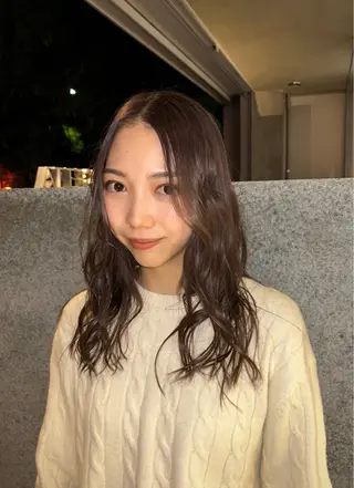 セミロング カラー 🗽デザインカラー/ パーマ/MIRU🗽のヘアスタイル