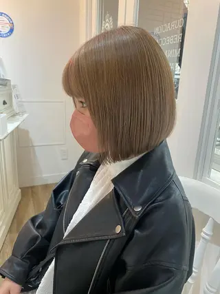 ミディアム カラー 韓国×髪質改善カラー 💎hinaのヘアスタイル