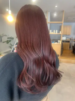 ロング カラー パーマ ヘアアレンジ メンズ 透明感カラー／ 新潟万代/池野里衣のヘアスタイル