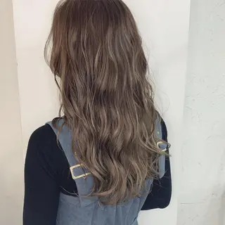ロング カラー 渋谷ブリーチカラー 韓国ヘアyuikoのヘアスタイル