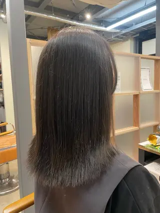 ミディアム カラー I-FLAT 暮石悠菜のヘアスタイル