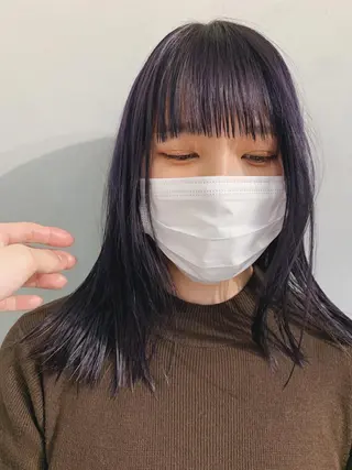 ロング カラー ボブパーマコテ巻き風 パーマNo1深江秀平のヘアスタイル