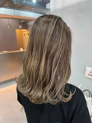 セミロング カラー Reb_keiji 👑小倉圭司のヘアスタイル