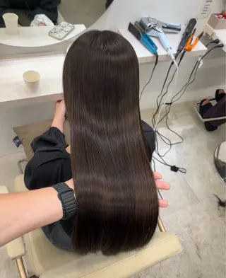 ロング 髪質改善/縮毛矯正 梅田茶屋町/西尾祐作のヘアスタイル