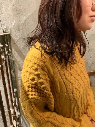 ミディアム パーマ 鎌田卓也/髪質改善 /透明感カラーのヘアスタイル