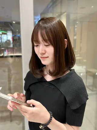 ミディアム ミディアムヘア🌙♡ リナのヘアスタイル