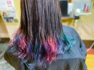 セミロング パピヨンロゼ 髪質改善/ブリーチのヘアスタイル