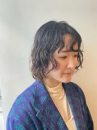 ミディアム パーマ BOTTOMS所属・🌸透明感艶 カラー🌸Yuukiのヘアスタイル