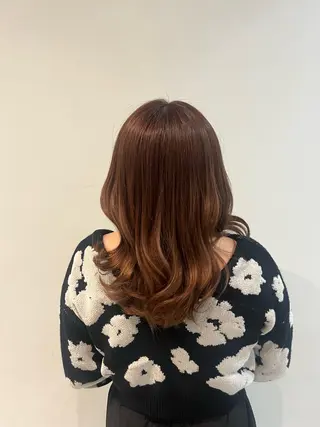 セミロング カラー in'dex hair錦糸町店所属・無料カット×透明感 カラーのヘアスタイル