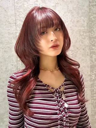 ロング 大宮🤍縮毛矯正 レイヤー🪽なるのヘアスタイル