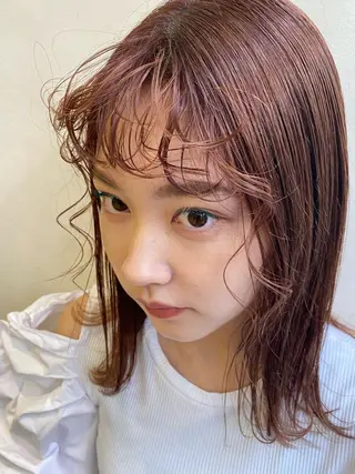 セミロング カラー パーマ ヘアアレンジ パーマ指名No1 /namiのヘアスタイル